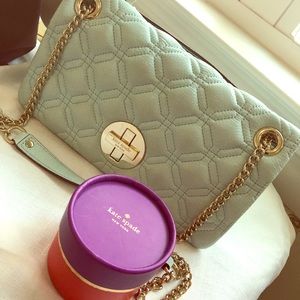 Kate Spade Grace Blue Quilted Leather handbag